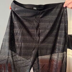 Zara sparkle see through (shorts) pants